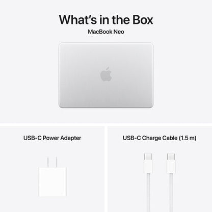 Apple 13" MacBook Neo A18 Pro  6-Core CPU - 8GB  RAM - 512GB SSD -  5-Core GPU - Arabic (Silver)