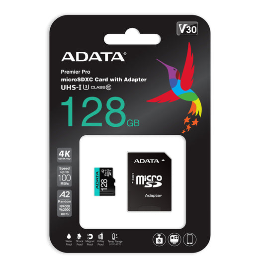 ADATA Premier Pro Memory Card SD 6.0 with Adapter | 128GB | microSDXC UHS-I
