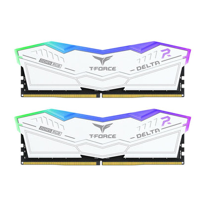 TEAMGROUP T-Force Delta RGB DDR5 Ram 64GB (2x32GB) 6000MHz CL38 | White