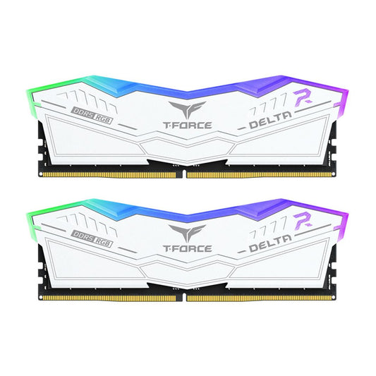 TEAMGROUP T-Force Delta RGB DDR5 Ram 64GB (2x32GB) 6000MHz CL38 | White
