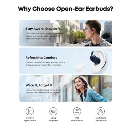 Anker soundcore V20i Adjustable Ear Hooks Earbuds | Blue