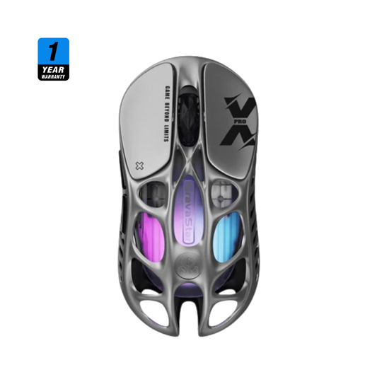 GravaStar Mercury X Pro Wireless Gaming Mouse | Interstellar Silver