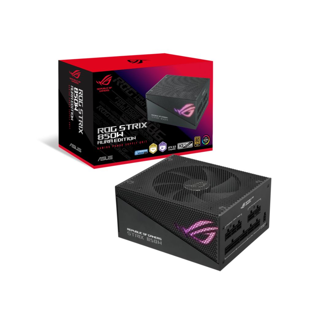 ASUS ROG STRIX 850W Gold Aura Edition | Full Modular | 80+ GOLD | PCIe 5.0 | Black