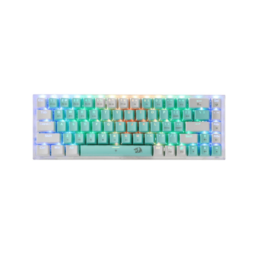 Redragon CASTOR K631GW PRO RGB 65% | USB-C wired | BT | 2.4 GHz Yellow Switch