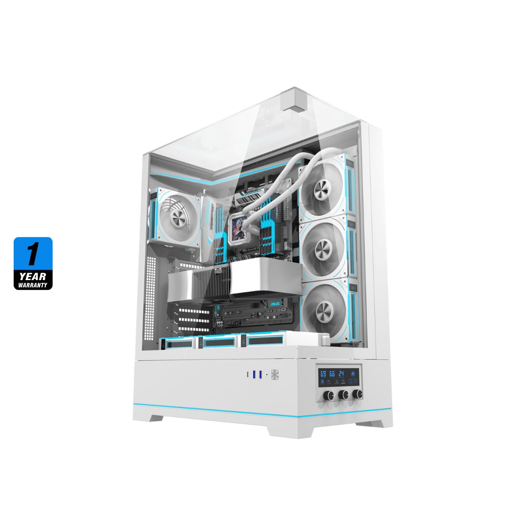 DarkFlash DY450L Pro Mid Tower Case | White