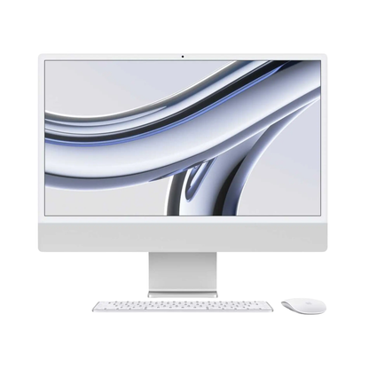 Apple iMac 24 MQRK3AB/A | A2873 | M3 (8 Core) | RAM 8GB | SSD 512GB | GPU (10 Core) | 24 Inch 4.5K Retina display | Silver