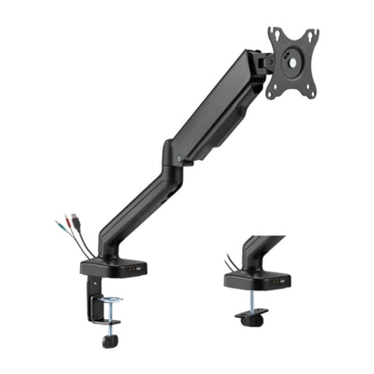 Avetron MA101 Monitor Arm – Spring-Assisted, 17″–32″, USB & Audio Ports, Clamp & Grommet