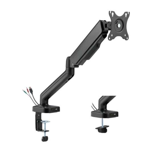Avetron MA101 Monitor Arm – Spring-Assisted, 17″–32″, USB & Audio Ports, Clamp & Grommet