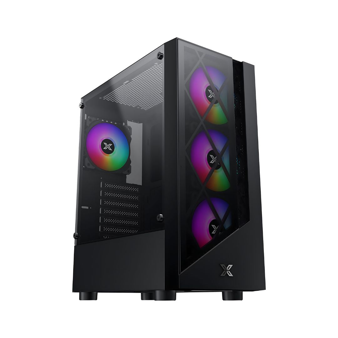 Xigmatek Duke | 4 Fan RGB Mid Tower Case | Black