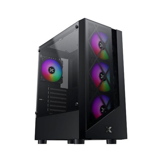 Xigmatek Duke | 4 Fan RGB Mid Tower Case | Black