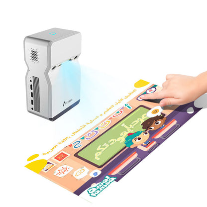 Avetron Portable DLP Projector – 1080P Native, 240 ANSI Lumens, 4K Support, Android 9, 4GB+32GB, Dual-Band Wi-Fi, Bluetooth 5.0, 3W Speaker