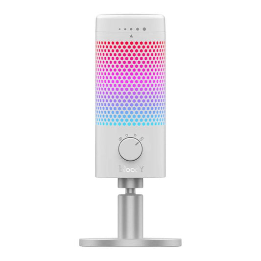 Bloody GM50 Pro USB Streaming Microphone | 4 Polar Patterns | RGB Lighting | Tap-to-Mute | High-Fidelity Sound for PC | Mac & Consoles