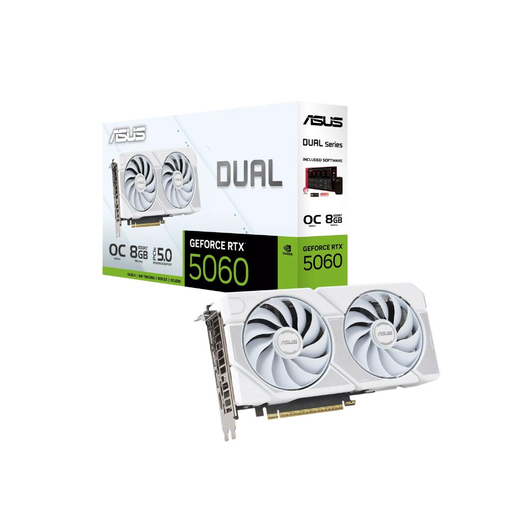 ASUS Dual GeForce RTX 5060 8GB GDDR7 OC White Edition
