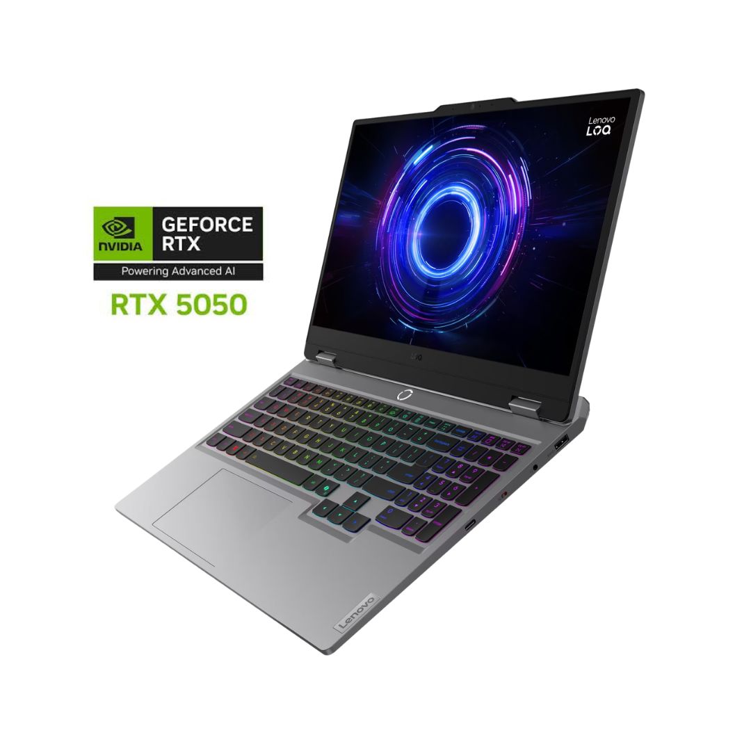 Lenovo LOQ 15IRX10 | (YPPS) Intel Core i7-13700HX | RAM 16GB | SSD 512GB | RTX 5050 8GB | 15.6 Inch Inch FHD IPS 144Hz | Luna Grey