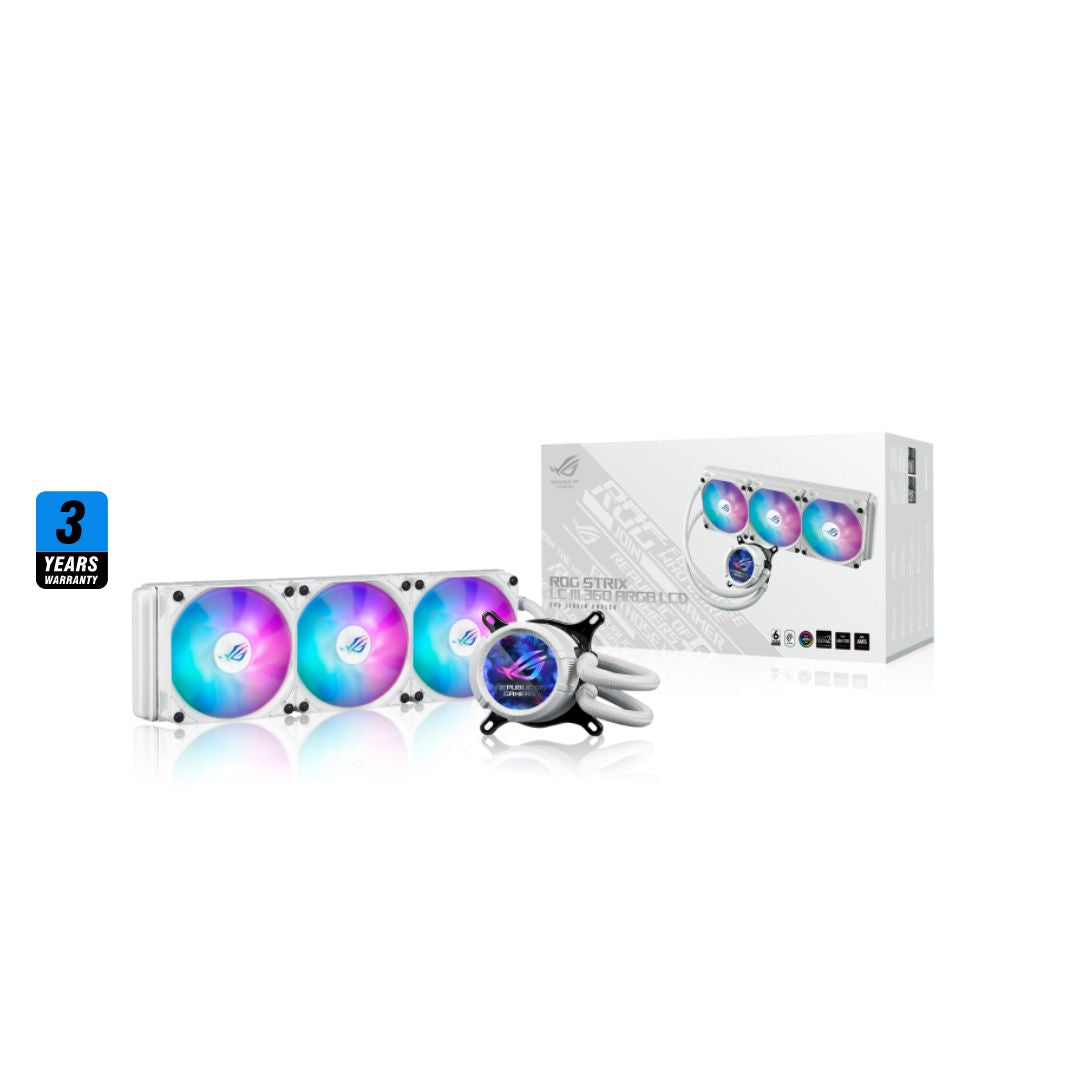 ASUS ROG Strix LC III 360 ARGB White | LCD