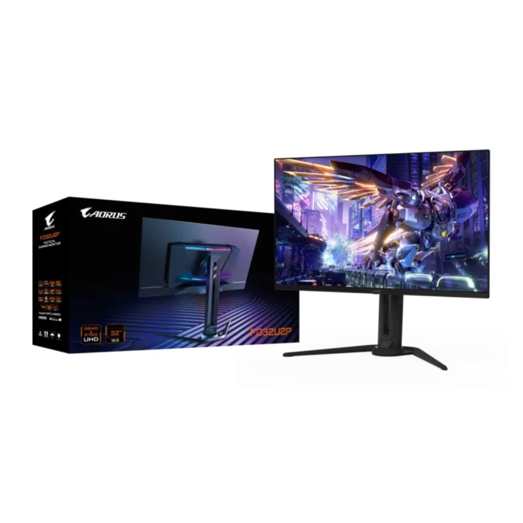 Gigabyte AORUS FO32U2P | 32 inch | 4K (3840 x 2160) 0.03Ms 240Hz QD-OLED Flat | Gaming Monitor