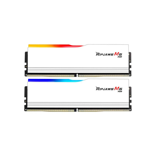 G.SKILL Ripjaws M5 RGB DDR5 64GB (2x32GB) 6000MHz CL36 | XMP & EXPO | White