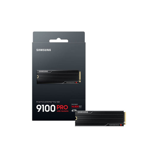SAMSUNG 9100 PRO 4TB PCIe 5.0 NVMe M.2 SSD with Heatsink
