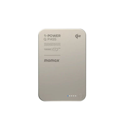Momax 1-Power Q.Pass 10000mAh Qi2 Magnetic Wireless Power Bank | Desert Titanium