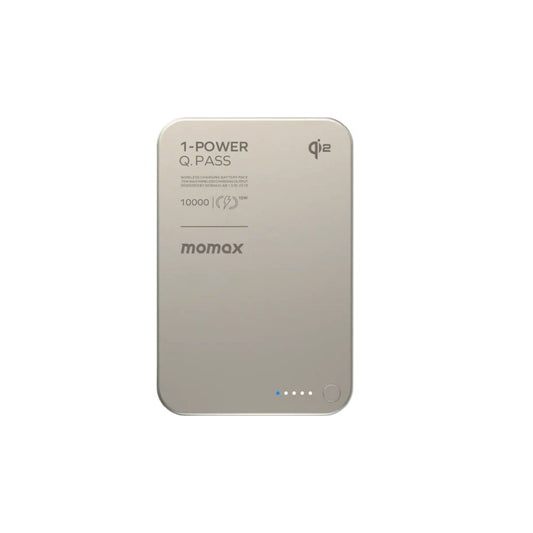 Momax 1-Power Q.Pass 10000mAh Qi2 Magnetic Wireless Power Bank | Desert Titanium