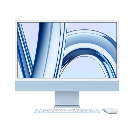 Apple iMac 24 MQRR3AB/A | A2873 | M3 (8 Core) | RAM 8GB | SSD 512GB | GPU (10 Core) | 24 Inch 4.5K Retina display | Blue