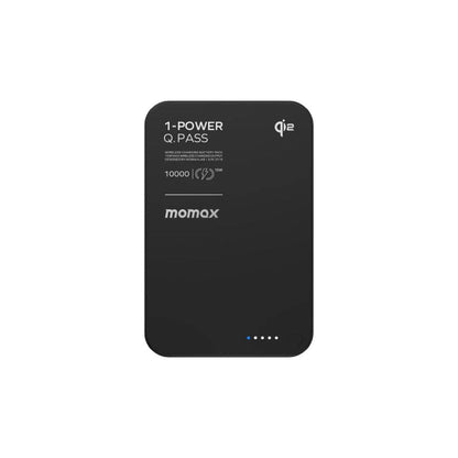 Momax 1-Power Q.Pass 10000mAh Qi2 Magnetic Wireless Power Bank | Black