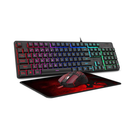 Redragon S107-BA Gaming Keyboard & Mice Combo Wired | Black