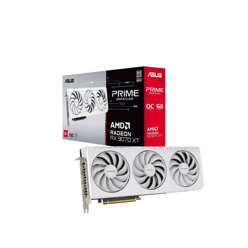 VGA PC CARD ASUS Prime Radeon RX 9070 XT OC Edition White 16GB