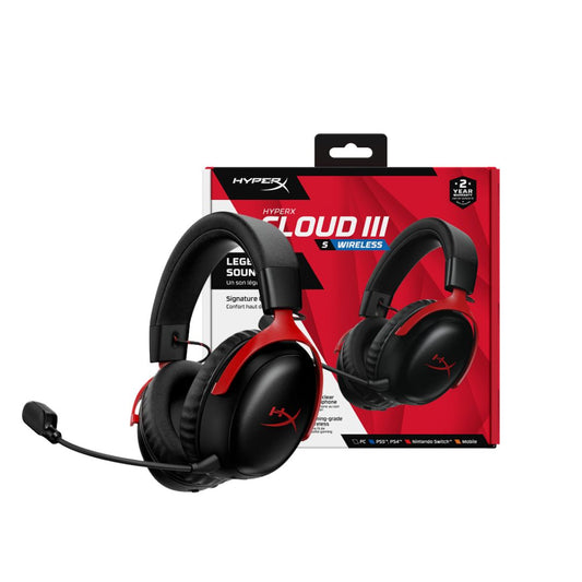 HyperX Cloud III S Wireless Gaming Headset | Black & Red