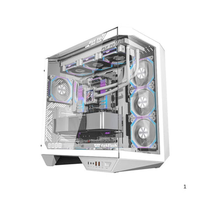 DarkFlash DY470 Mid Tower Case | White