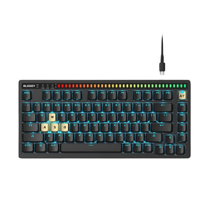 Bloody AT75 Alpha-Optical Switch 75% Gaming Keyboard | Adjustable Actuation | RGB | PBT/Magnesium Keycaps