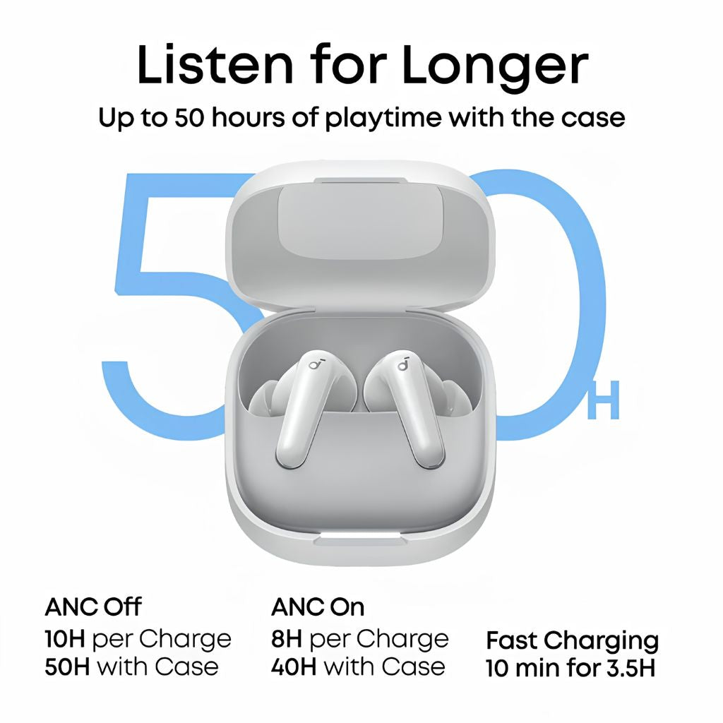Anker Soundcore R60i NC Wireless Earbuds | White