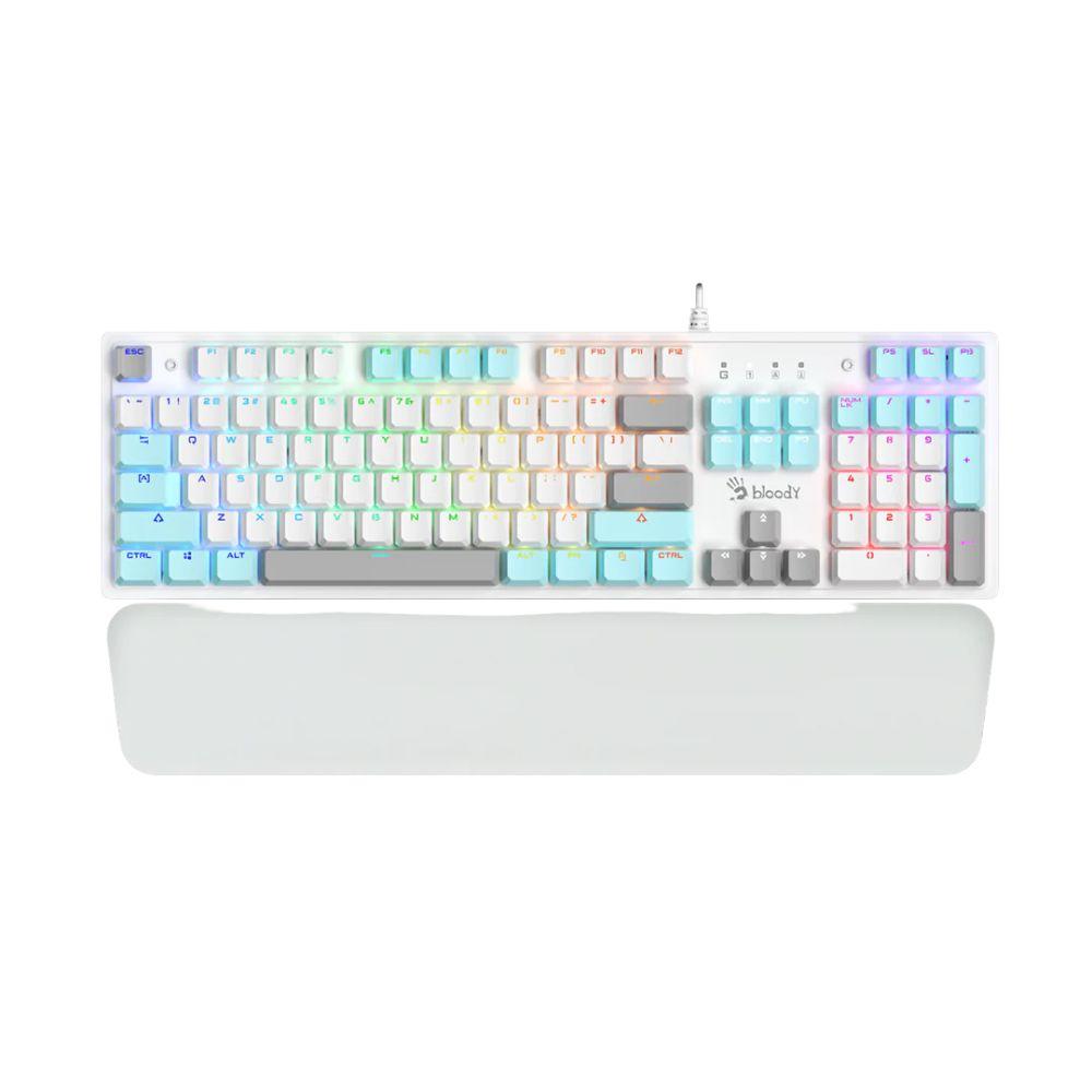 Bloody S525N Mechanical Gaming Keyboard | BLMS Hot-Swappable Switches | RGB Backlight | 1ms Response | Wrist Rest