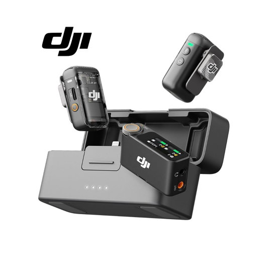 DJI Mic 2 (2 TX + 1 RX + Charging Case) Wireless Lavalier Microphone