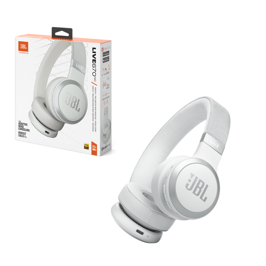 JBL Live 670NC wireless on-ear headphone | White