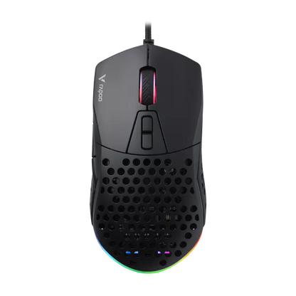 Rapoo V360 IR Optical Gaming Mouse – 6200 DPI, 1000 Hz, 7 Programmable Buttons, RGB Lighting, Onboard Memory, Ergonomic Design