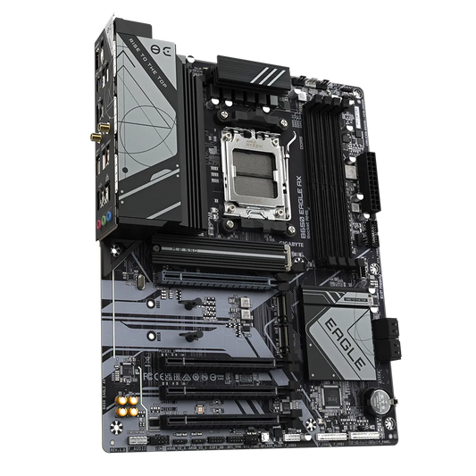 GIGABYTE B650 EAGLE AX Motherboard | AM5 | DDR5 | PCIe 5.0 | Wi-Fi 6E | 12+2+2 VRM | 3× M.2 | USB 3.2 Gen2 | Smart Fan 6 | Q-Flash Plus | ATX