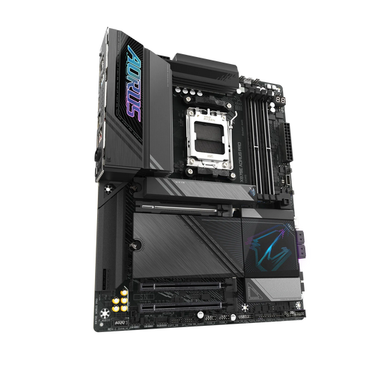 GIGABYTE X870E AORUS PRO ATX Motherboard | AMD AM5 | DDR5 | PCIe 5.0 | Quad M.2 | USB4 | Wi-Fi 7 | 2.5GbE LAN | EZ-Latch | Smart Fan 6
