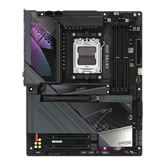 GIGABYTE X870E AORUS MASTER | AM5 | DDR5 OC 8600MT/s | PCIe 5.0 | USB4 | Wi-Fi 7 | 5GbE LAN | M.2 Thermal Guard XL