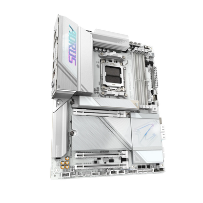 GIGABYTE X870E AORUS PRO ICE ATX Motherboard | AM5 Socket | DDR5 8000 MT/s OC | PCIe 5.0 | Quad M.2 | Dual USB4 | Wi‑Fi 7 | 2.5GbE LAN | White Edition