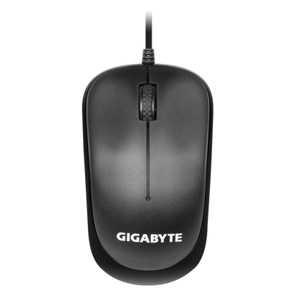 GIGABYTE KM6300 Wired Keyboard & Mouse Combo – Slim Design, 10 Multimedia Keys, 1000 DPI Optical Mouse