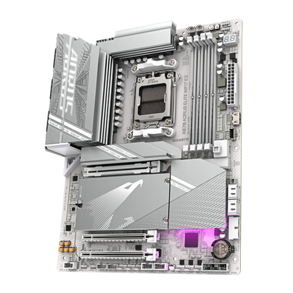 GIGABYTE X870 AORUS ELITE WIFI7 ICE ATX Motherboard | AMD AM5 | DDR5 | PCIe 5.0 | Quad M.2 | USB4 | Wi-Fi 7 | 2.5GbE LAN | EZ-Latch | Smart Fan 6