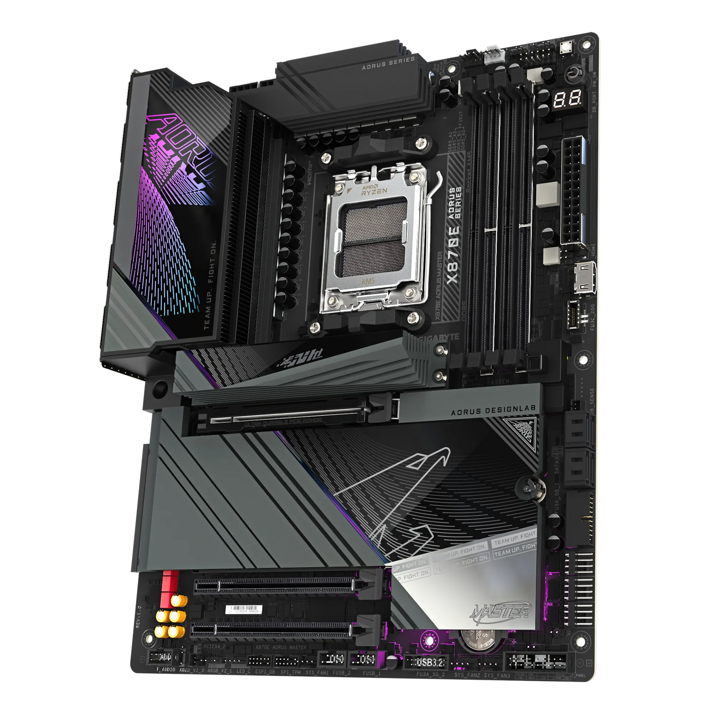 GIGABYTE X870E AORUS MASTER | AM5 | DDR5 OC 8600MT/s | PCIe 5.0 | USB4 | Wi-Fi 7 | 5GbE LAN | M.2 Thermal Guard XL