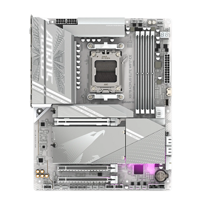 GIGABYTE X870 AORUS ELITE WIFI7 ICE ATX Motherboard | AMD AM5 | DDR5 | PCIe 5.0 | Quad M.2 | USB4 | Wi-Fi 7 | 2.5GbE LAN | EZ-Latch | Smart Fan 6