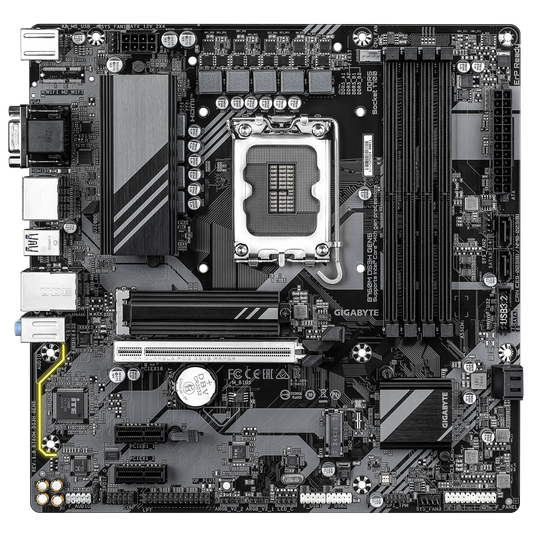 Gigabyte B760M-DS3H GEN5 mATX Motherboard | LGA 1700 for 12th-14th Gen Intel | DDR5 | PCIe 5.0 x16 | Dual M.2 | USB-C | 2.5Gb LAN | Q-FLASH Plus