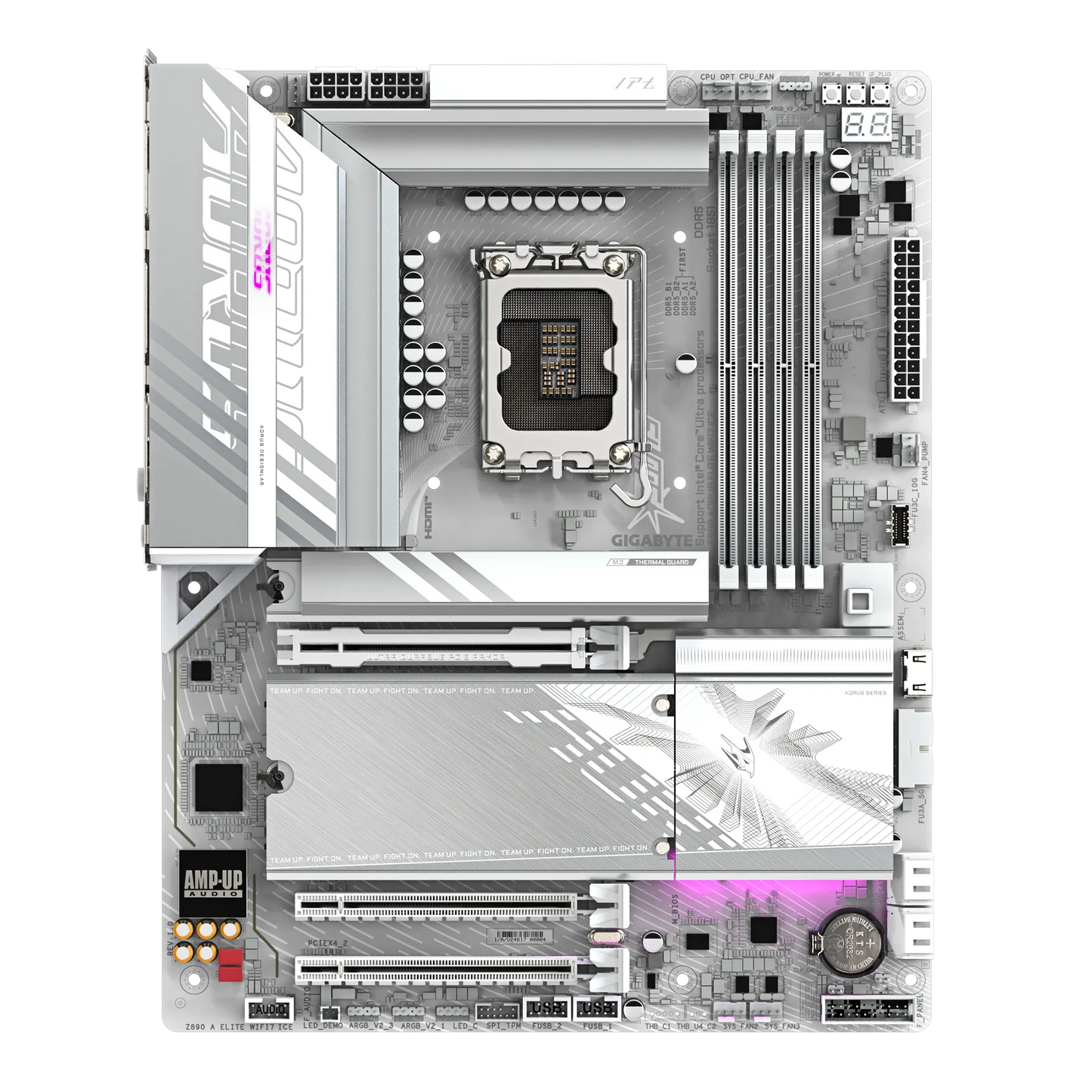 GIGABYTE Z890 AORUS ELITE WIFI7 ICE Motherboard | LGA 1700 | DDR5 | PCIe 5.0 | Wi-Fi 7 | Intel Z890 Chipset | ATX