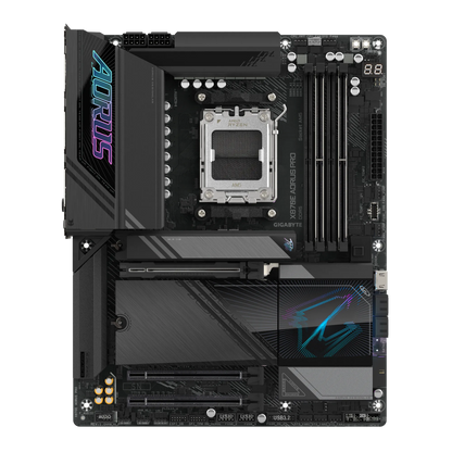 GIGABYTE X870E AORUS PRO ATX Motherboard | AMD AM5 | DDR5 | PCIe 5.0 | Quad M.2 | USB4 | Wi-Fi 7 | 2.5GbE LAN | EZ-Latch | Smart Fan 6