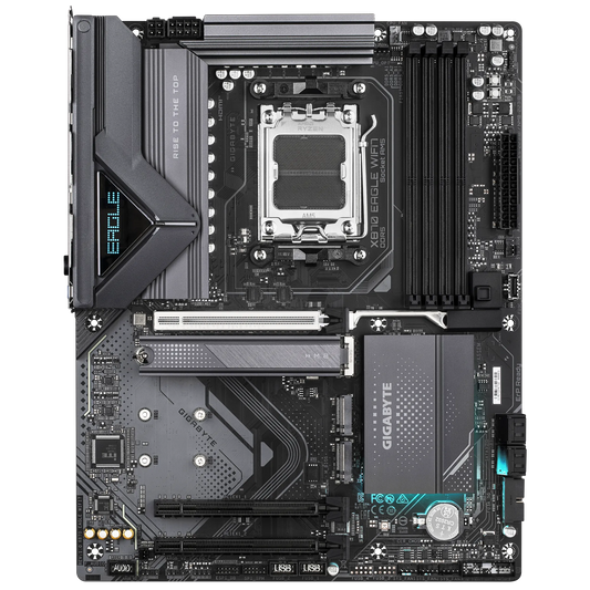 GIGABYTE X870 EAGLE WIFI7 Motherboard | AM5 | DDR5 | PCIe 5.0 | Wi-Fi 7 | USB4 | 14+2+2 VRM | 3× M.2 | EZ-Latch | 2.5GbE LAN | ATX