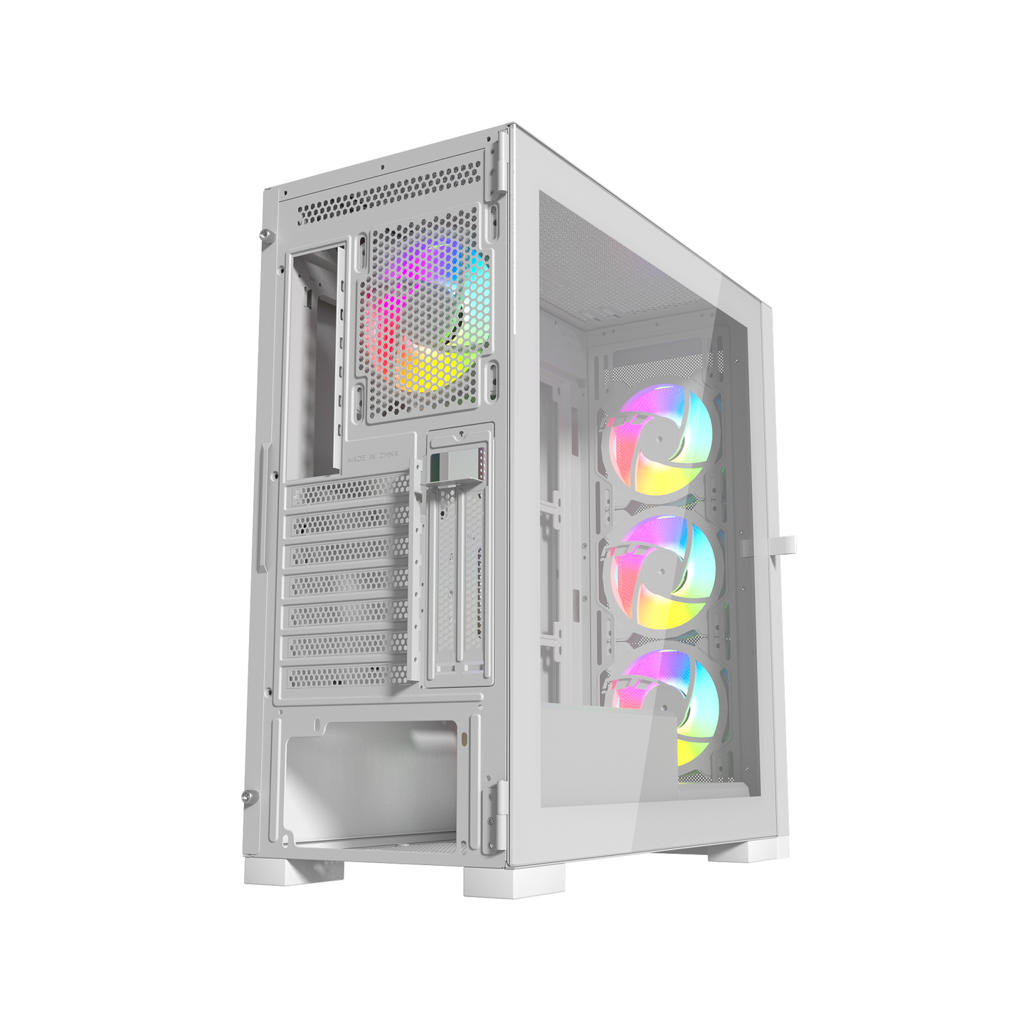 Raptor 290-XL ARCTIC HAWK RGB Mid Tower Case | White