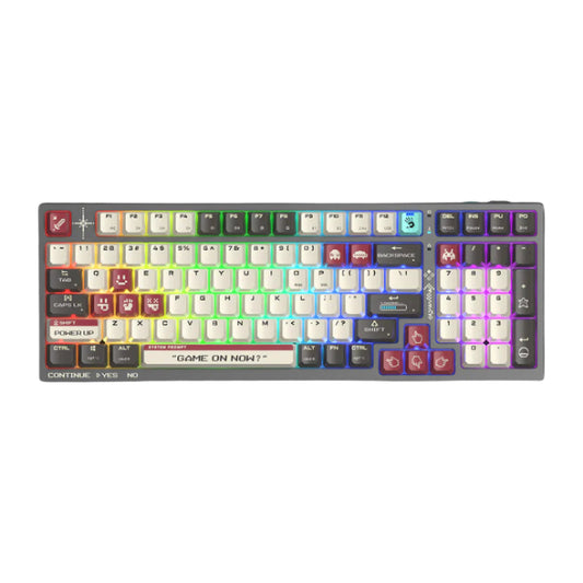 Bloody WS98 Dual-Core 2.4G Wireless , Bluetooth v5.1 , USB wired connection Mechanical Keyboard Pixels Red